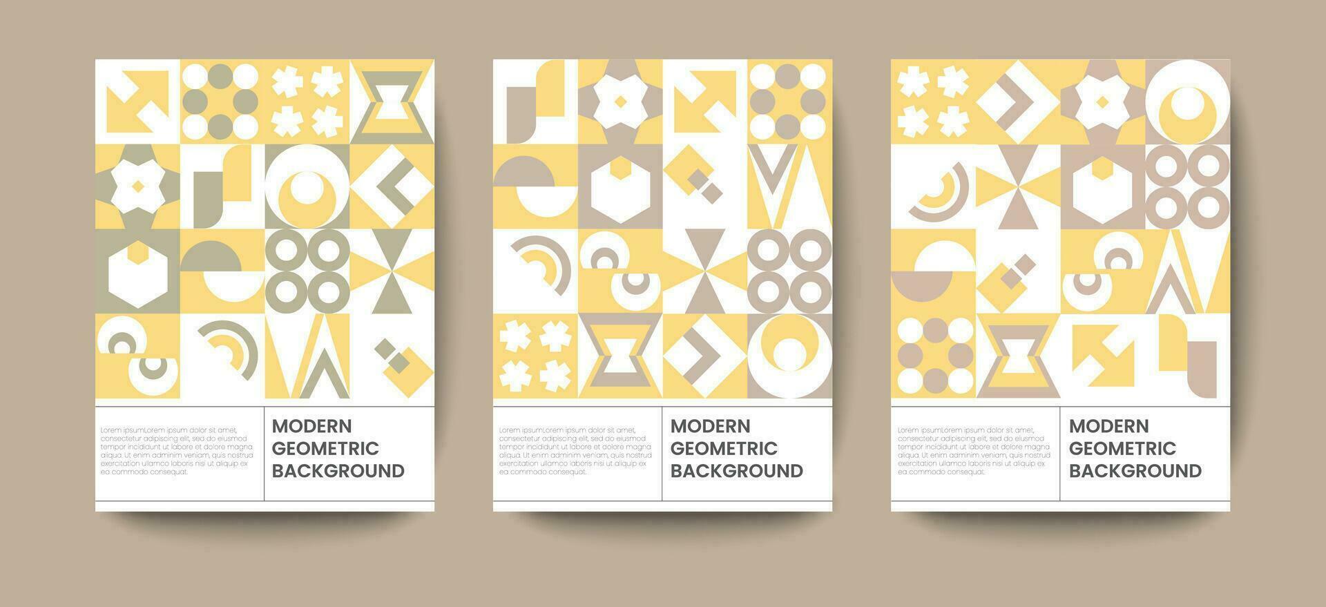 Poster cover with bauhaus geometric shapes vector