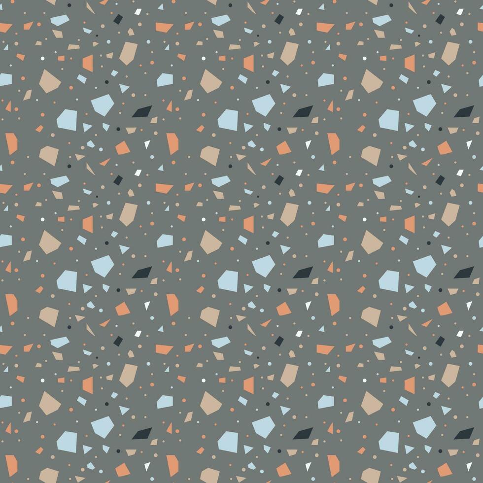 Terrazzo texture seamless pattern vector