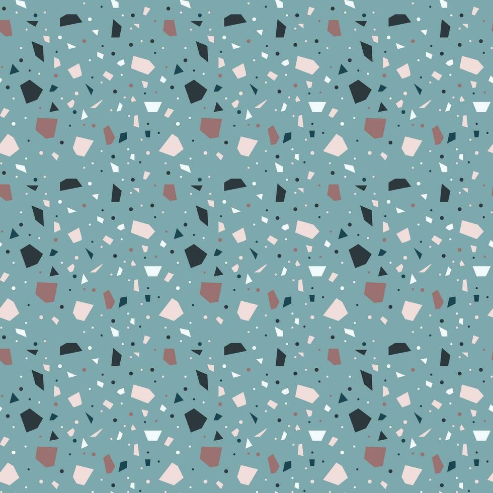 Terrazzo texture seamless pattern vector