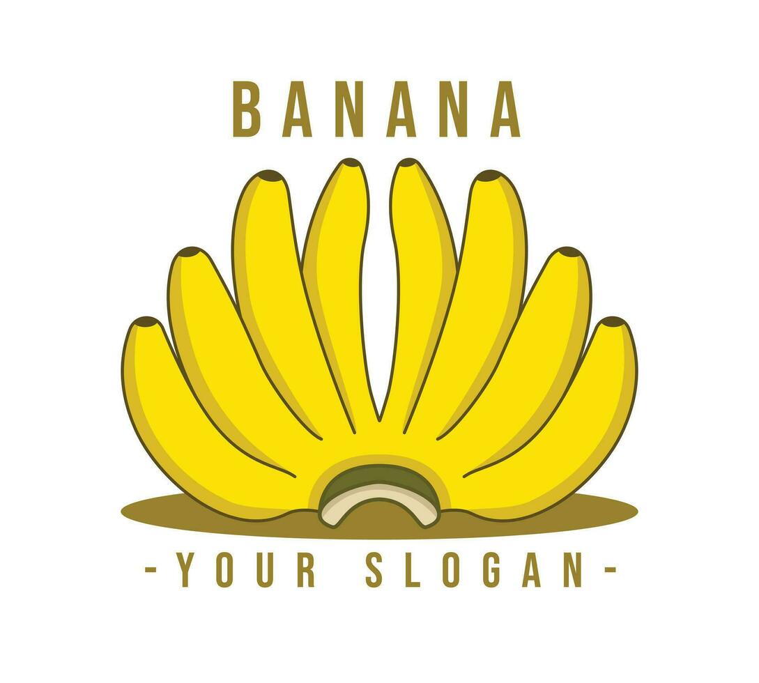 Banana logo, logo for business. bunch of bananas logo. vector