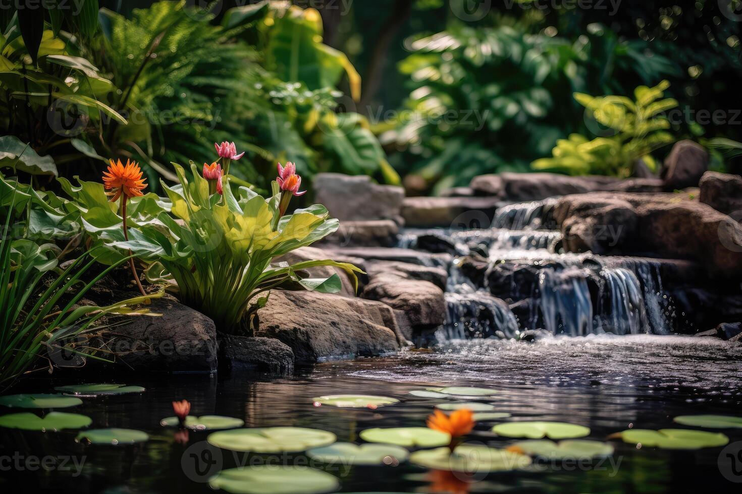 Waterfall. technology. aesthetic photo