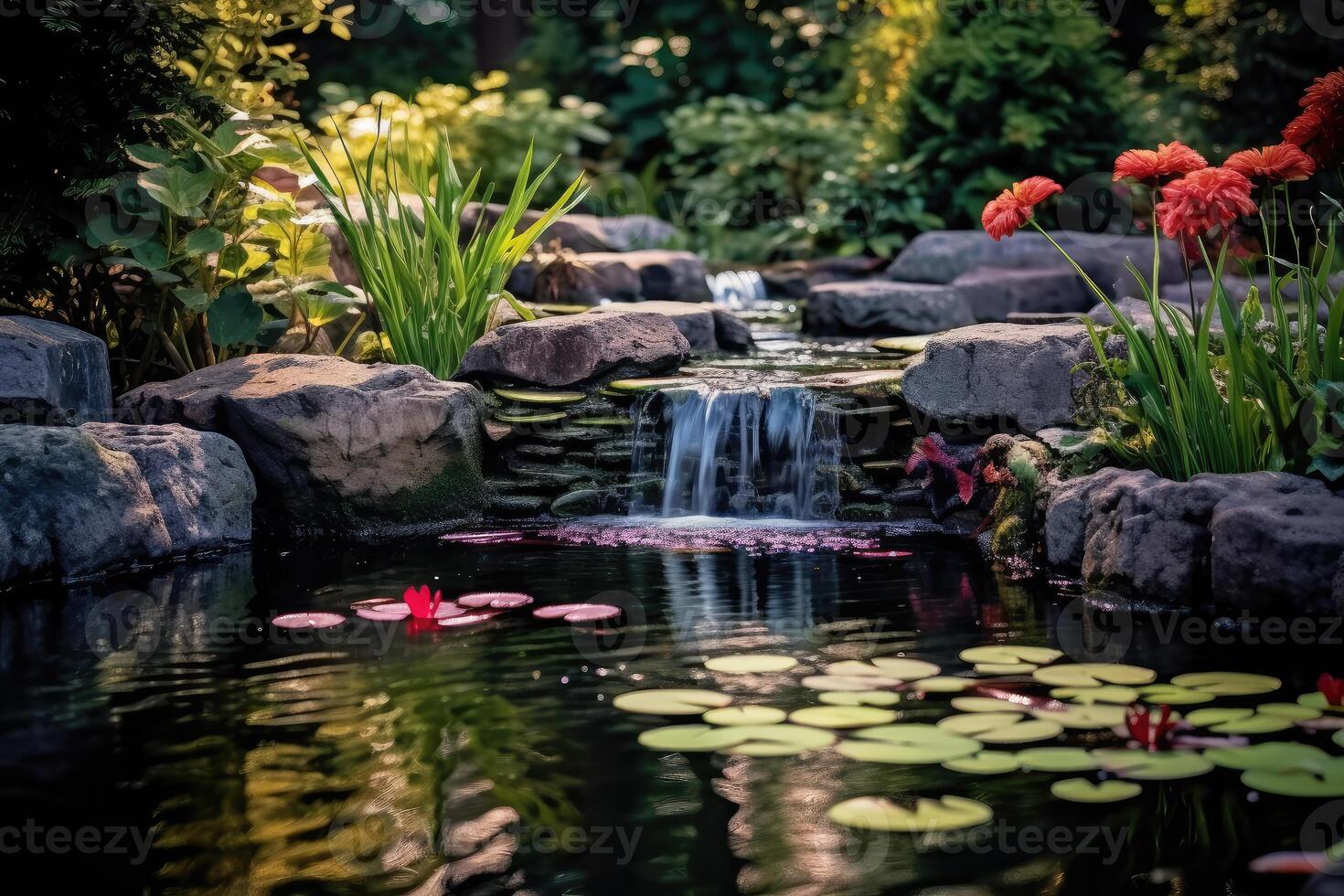 Waterfall. technology. aesthetic photo