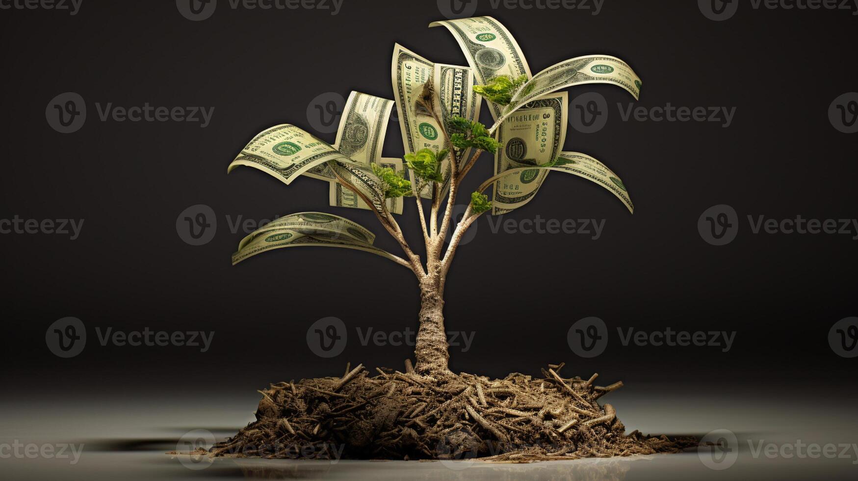 Growth dollar business success arrow sign on economy, profit background, graph, chart concept and inflation photo