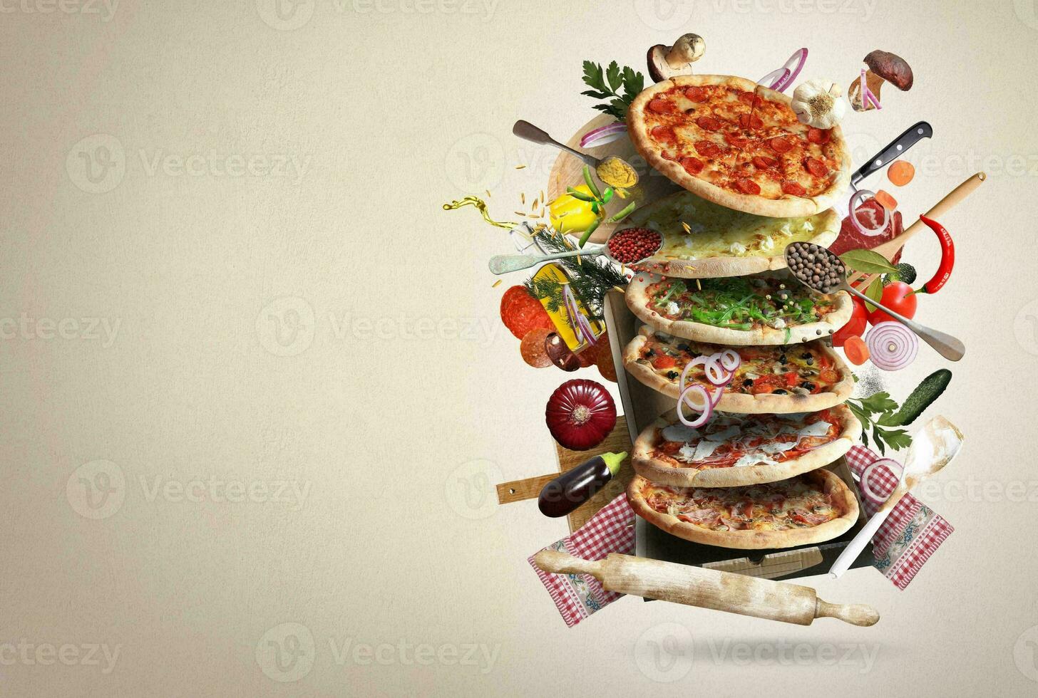 italian pizza food meal dinner lunch restaurant background photo