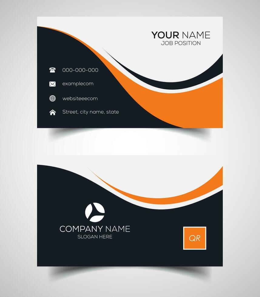 Double-sided creative and modern business card template. Vector illustration
