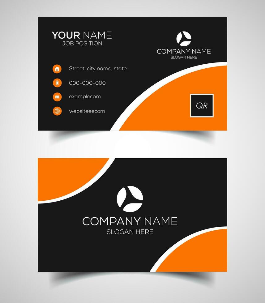 Double-sided creative and modern business card template. Vector illustration