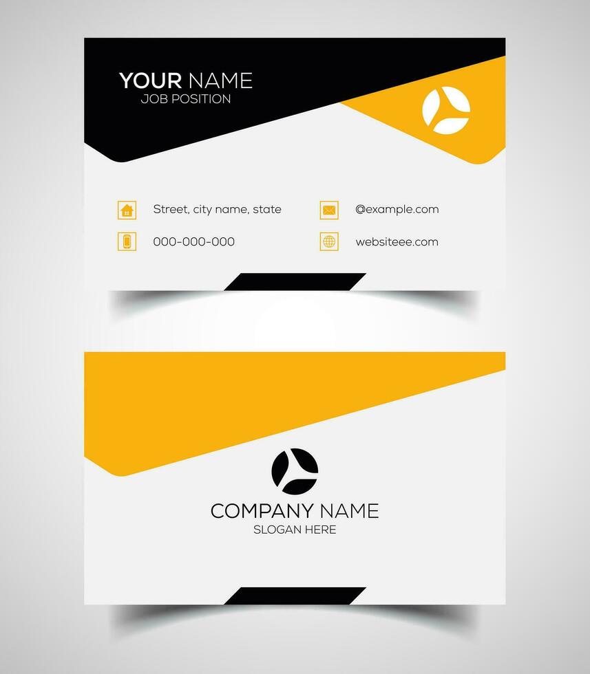 doble cara creativo y moderno negocio tarjeta modelo. vector ilustración