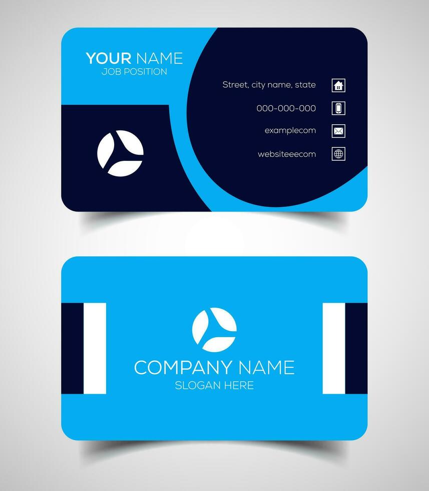 Double-sided creative and modern business card template. Vector illustration