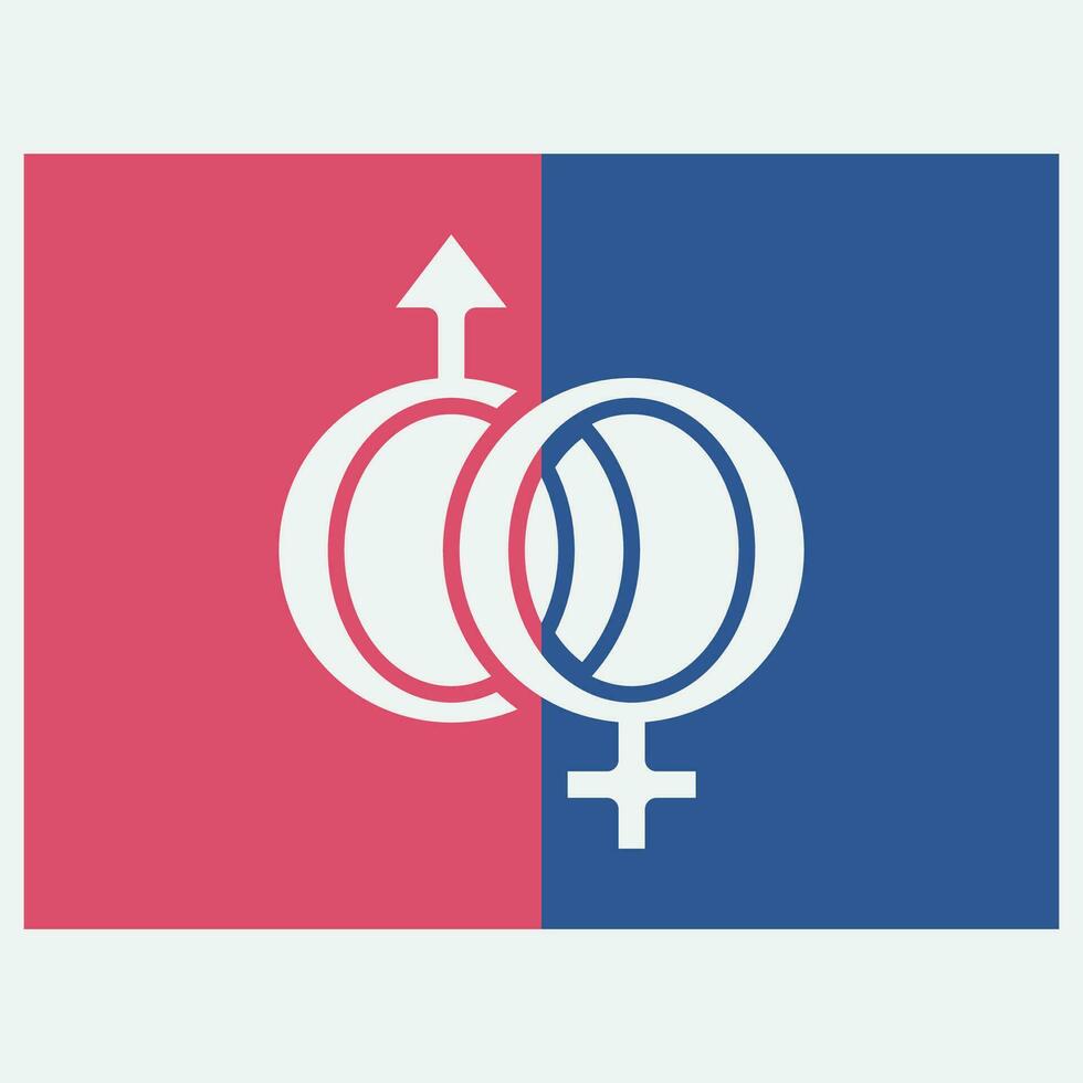 male and female gender logos vector