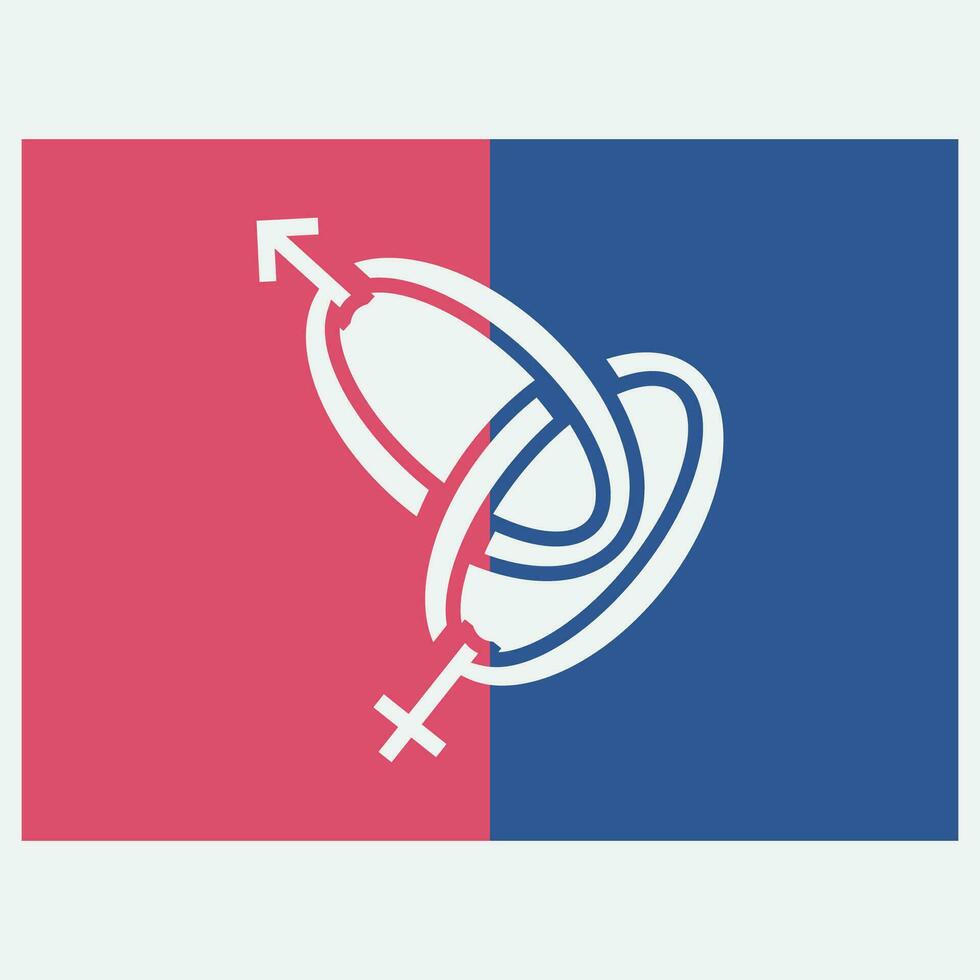 male and female gender logos vector