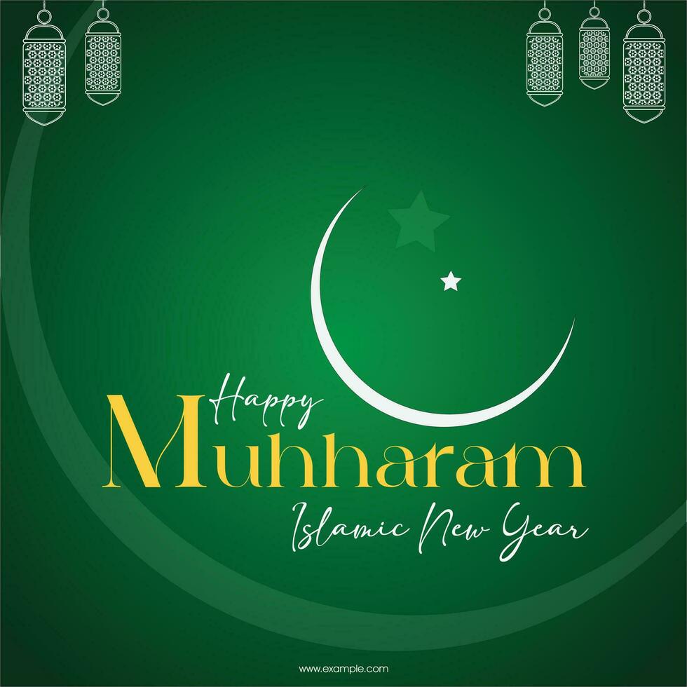 Happy Muhharam vector poster