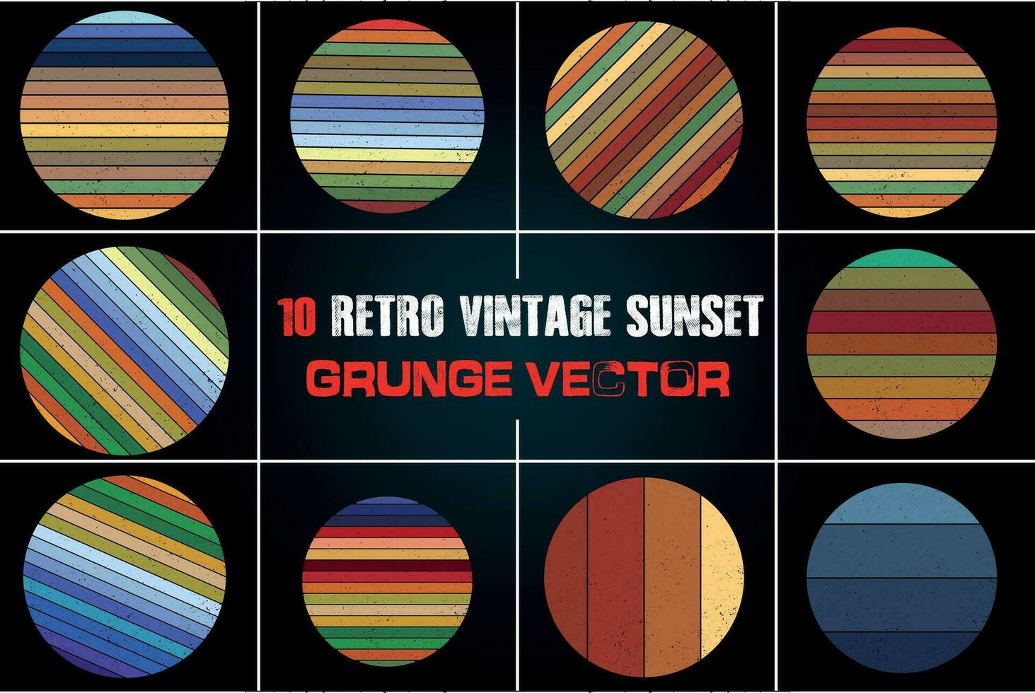 Nostalgic Retro Sunset Dreams Background vector