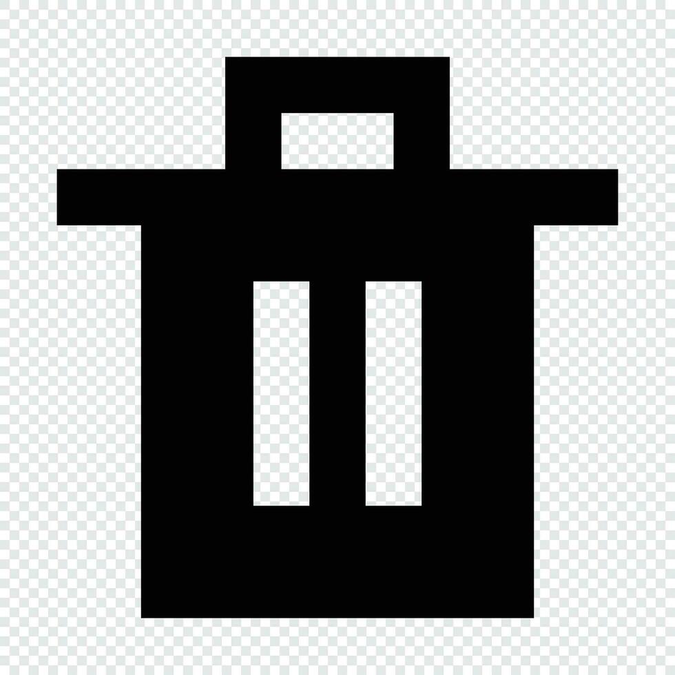 Trash icon. Suitable for website UI design vector