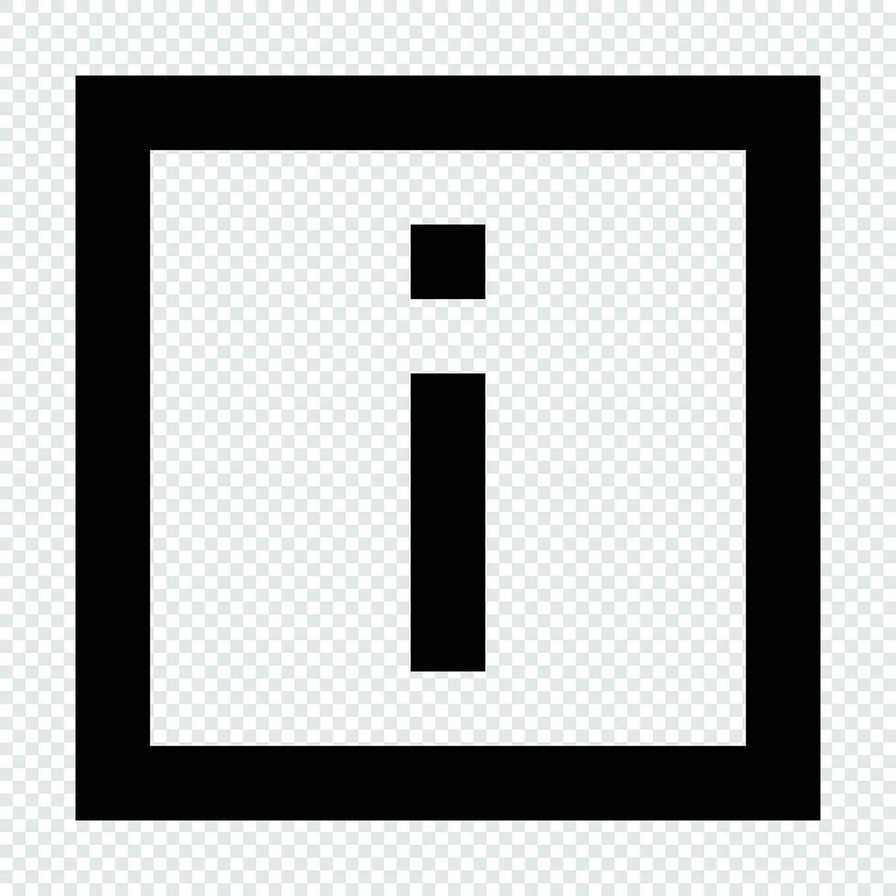 Info icon. Suitable for website UI design vector