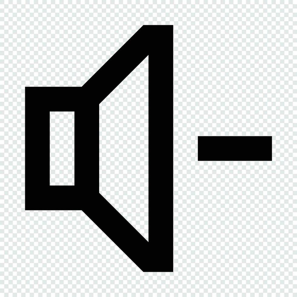 Volume Down icon. Suitable for website UI design vector