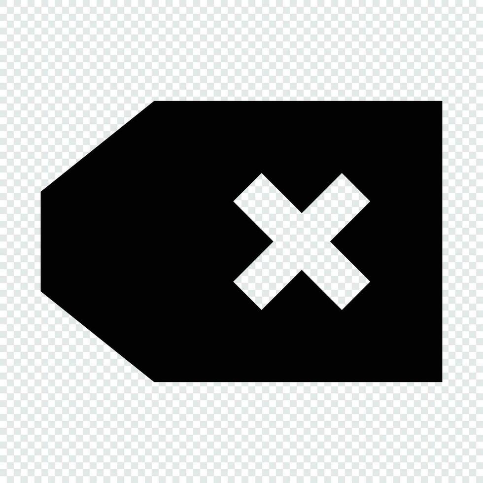 Delete icon. Suitable for website UI design vector