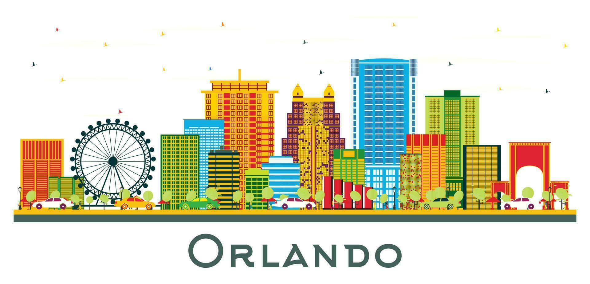 orlando ciudad horizonte. vector