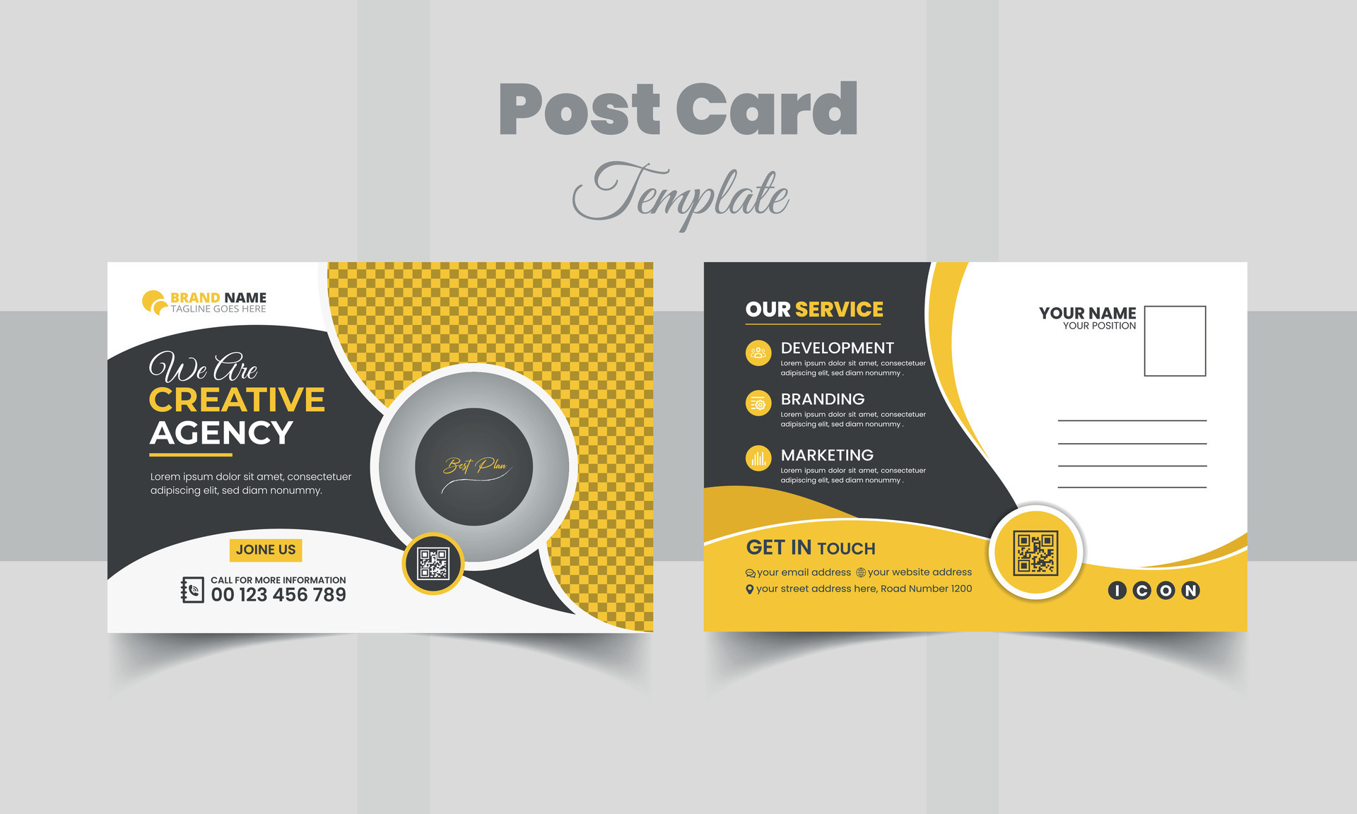 Corporate marketing promotion postcard template 26390322 Vector Art at