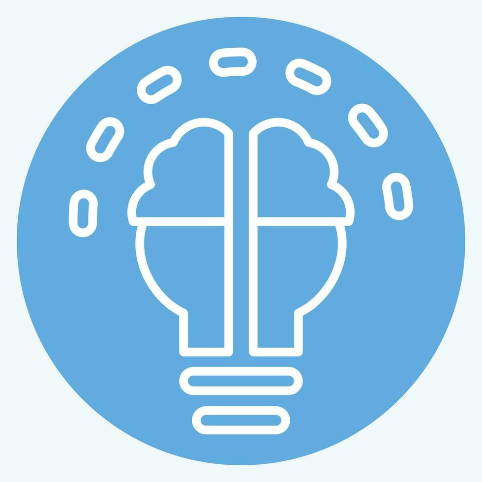 Icon Brainstorming. related to Art and Media symbol. blue eyes style. simple design editable vector