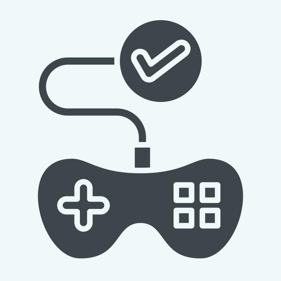 Icon Testing. related to Art and Media symbol. glyph style. simple design editable vector