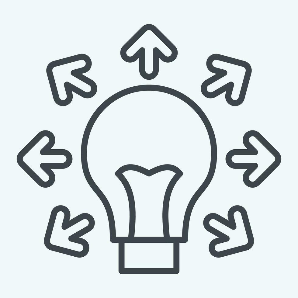 Icon Sharing Idea. related to Art and Media symbol. line style. simple design editable vector