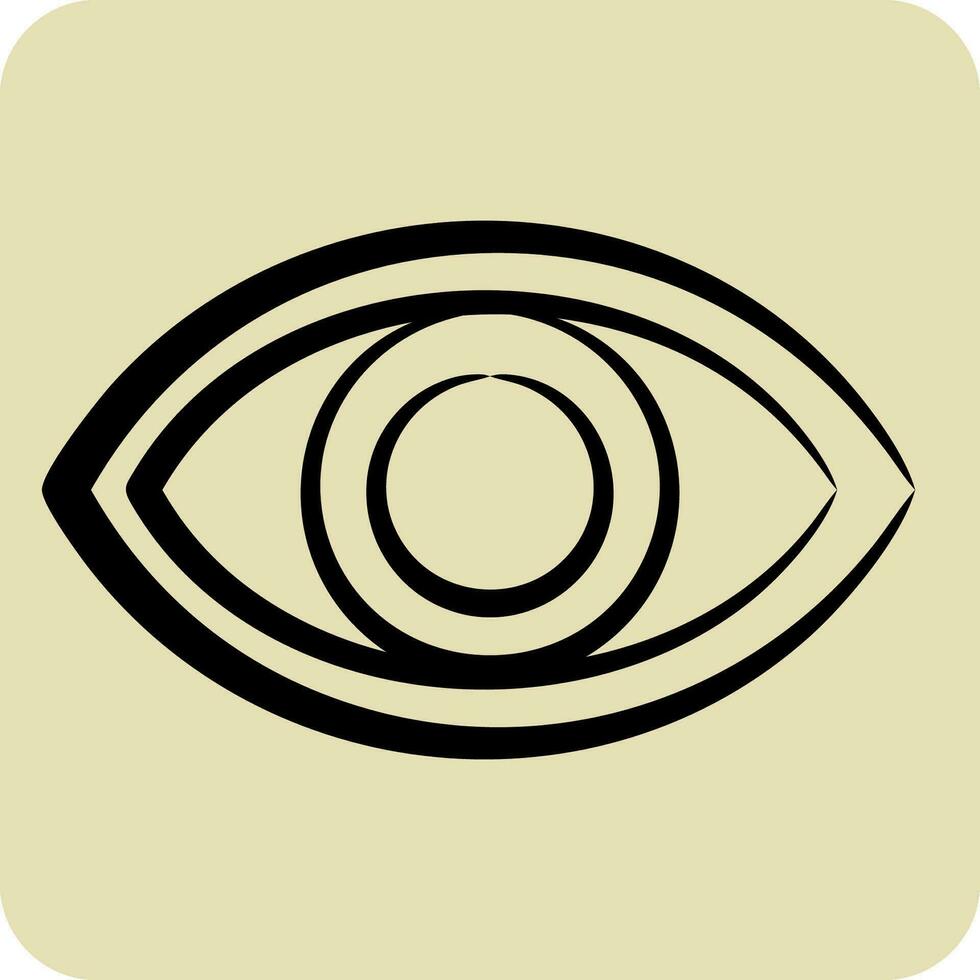 Icon Visual Performance. related to Art and Media symbol. hand drawn style. simple design editable vector
