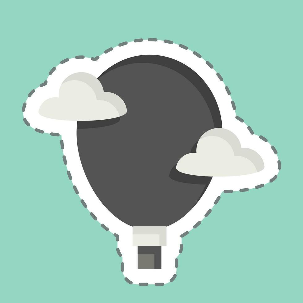 Sticker line cut Explore. related to Art and Media symbol.simple design editable vector