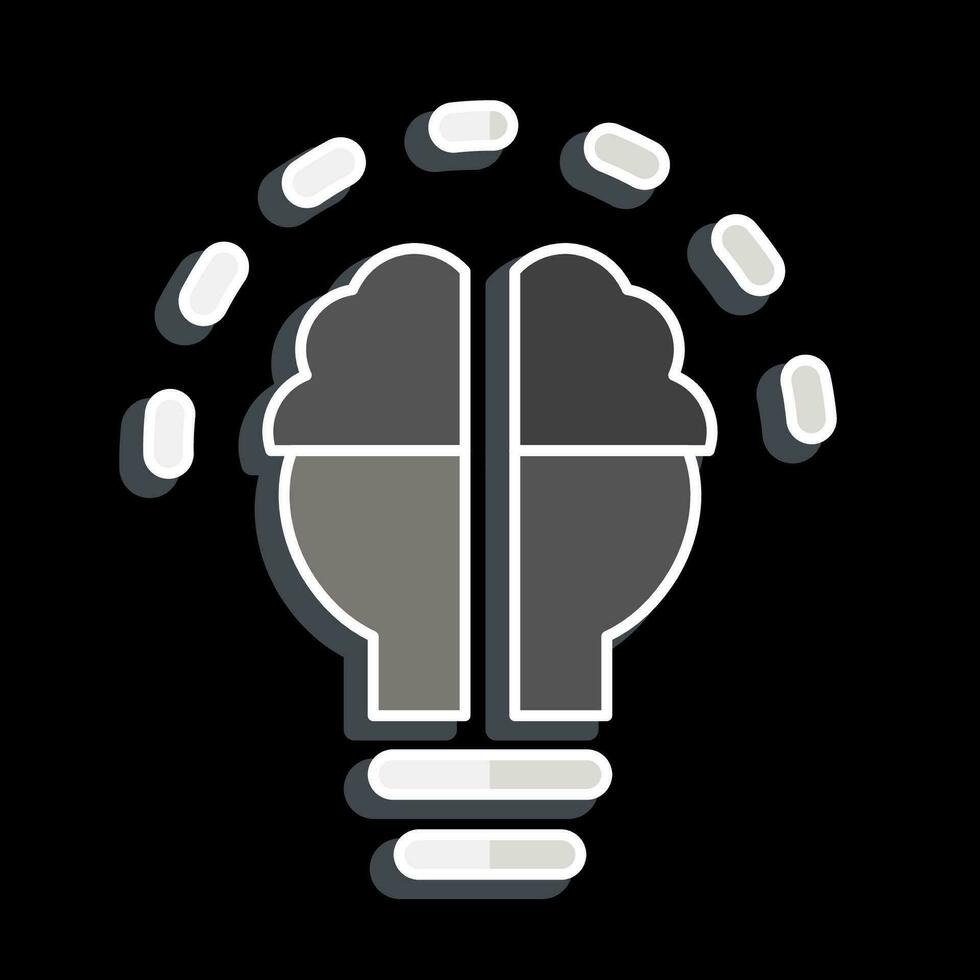 Icon Brainstorming. related to Art and Media symbol. glossy style. simple design editable vector