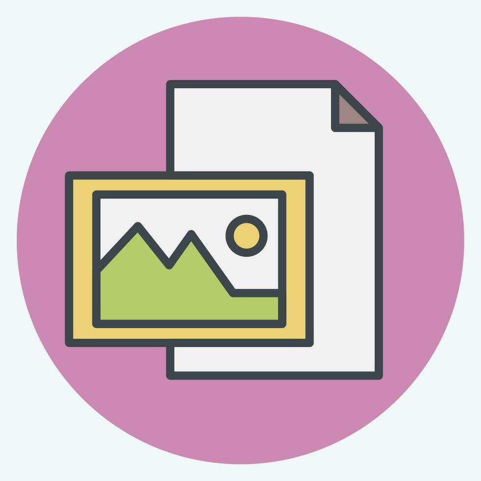 Icon Creative Brief. related to Art and Media symbol. color mate style. simple design editable vector