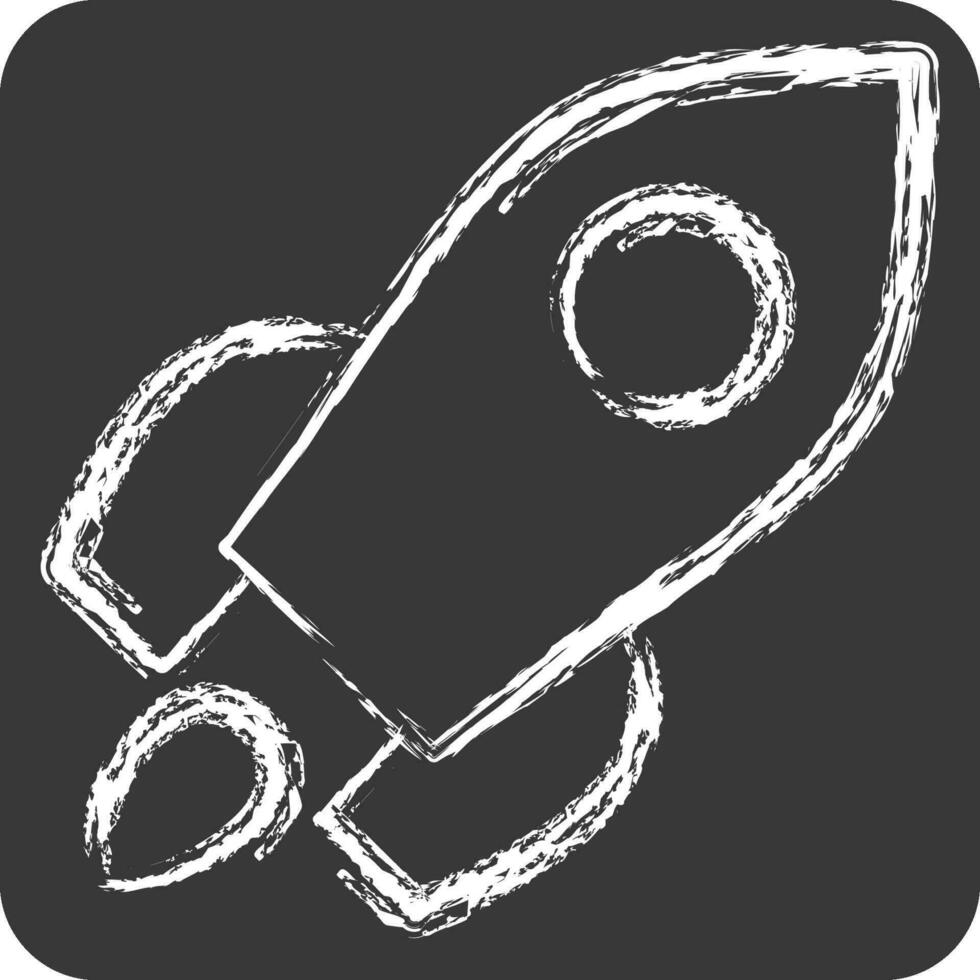 Icon Product Launch. related to Art and Media symbol. chalk Style. simple design editable vector