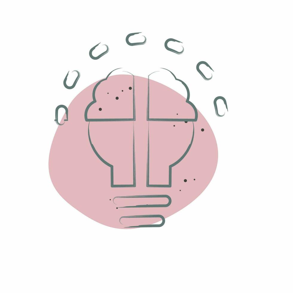 Icon Brainstorming. related to Art and Media symbol. Color Spot Style. simple design editable vector