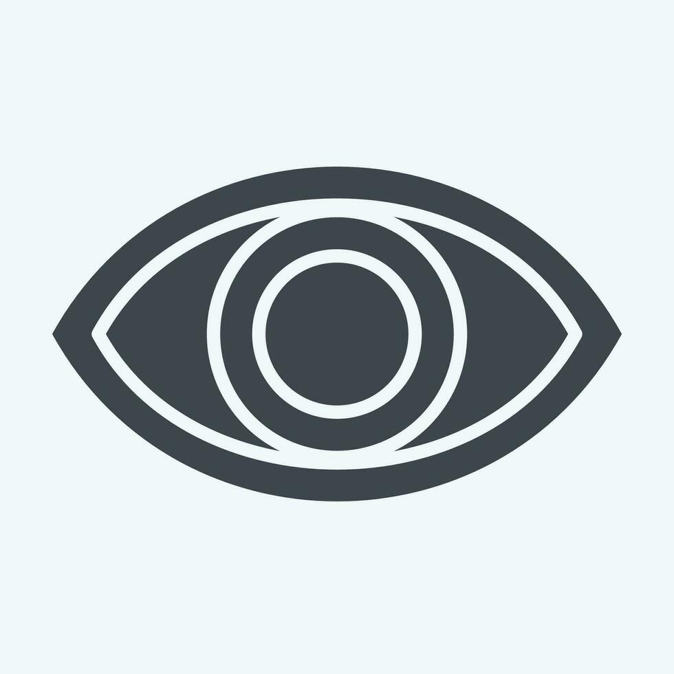 Icon Visual Performance. related to Art and Media symbol. glyph style. simple design editable vector