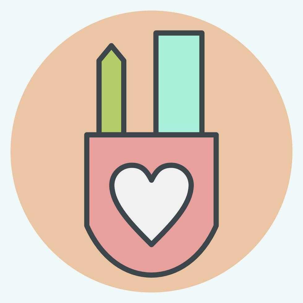 Icon Design Tools. related to Art and Media symbol. color mate style. simple design editable vector