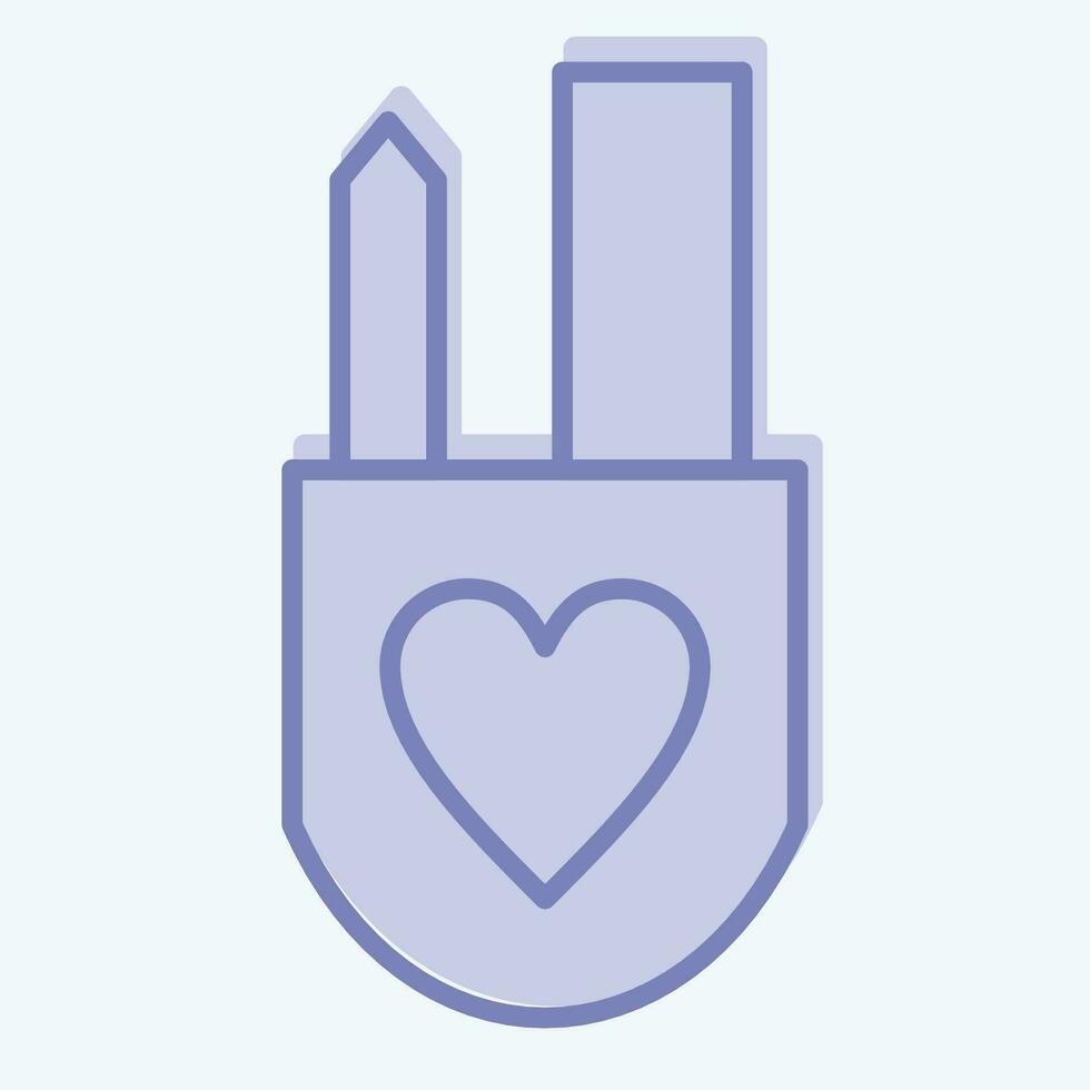 Icon Design Tools. related to Art and Media symbol. two tone style. simple design editable vector