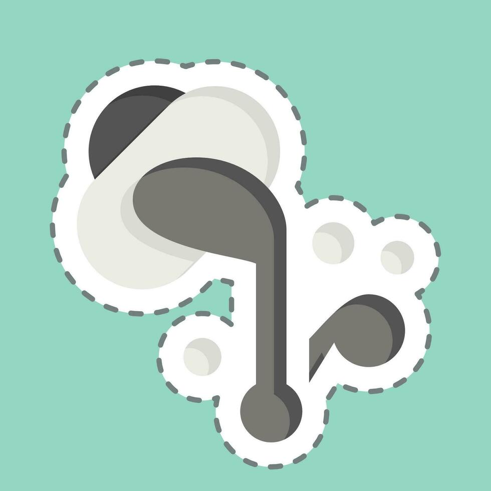 Sticker line cut Color Management. related to Art and Media symbol.simple design editable vector