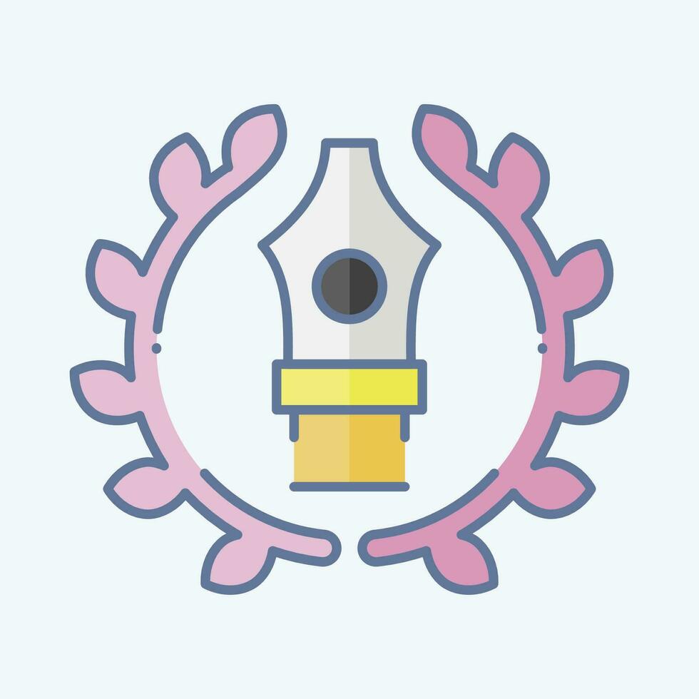 Icon Premium Quality. related to Art and Media symbol. doodle style. simple design editable vector