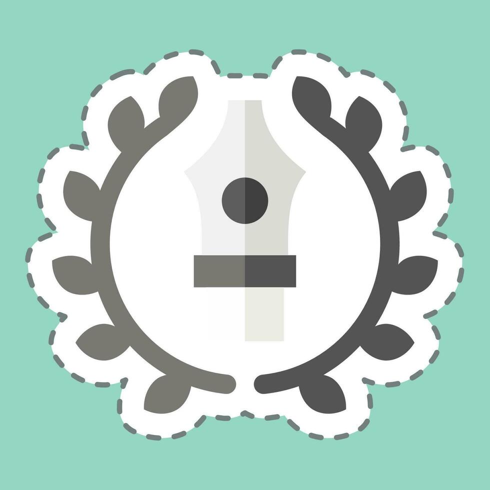 Sticker line cut Premium Quality. related to Art and Media symbol.simple design editable vector