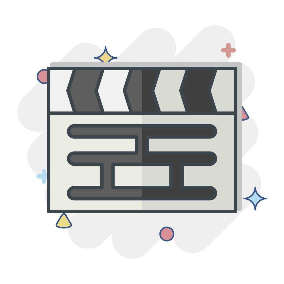 Icon Movie. related to Art and Media symbol. comic style. simple design editable vector