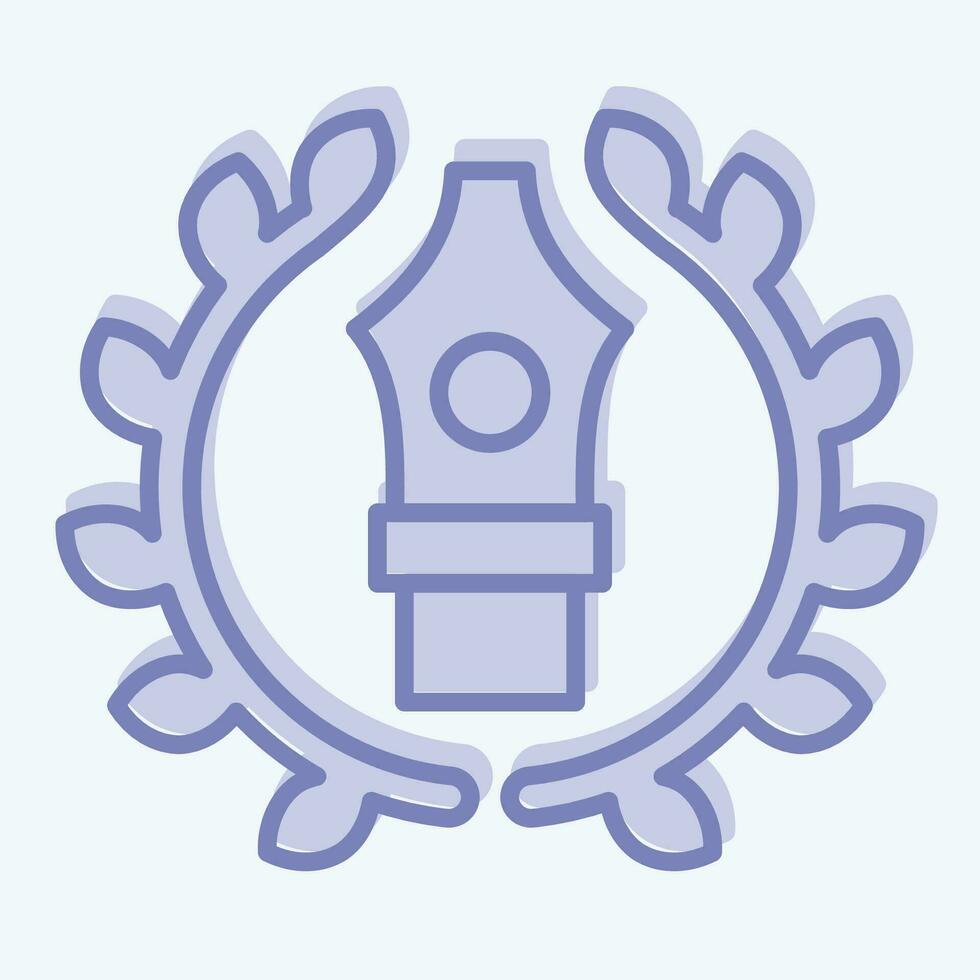 Icon Premium Quality. related to Art and Media symbol. two tone style. simple design editable vector