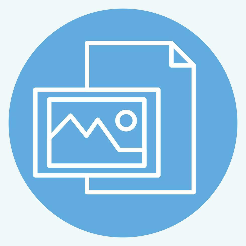 Icon Creative Brief. related to Art and Media symbol. blue eyes style. simple design editable vector