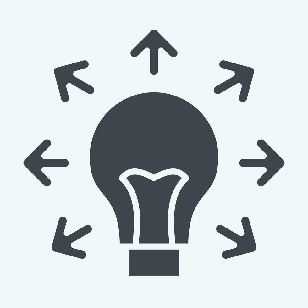 Icon Sharing Idea. related to Art and Media symbol. glyph style. simple design editable vector