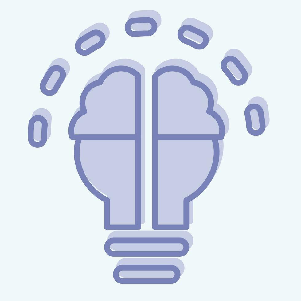 icono lluvia de ideas. relacionado a Arte y medios de comunicación símbolo. dos tono estilo. sencillo diseño editable vector