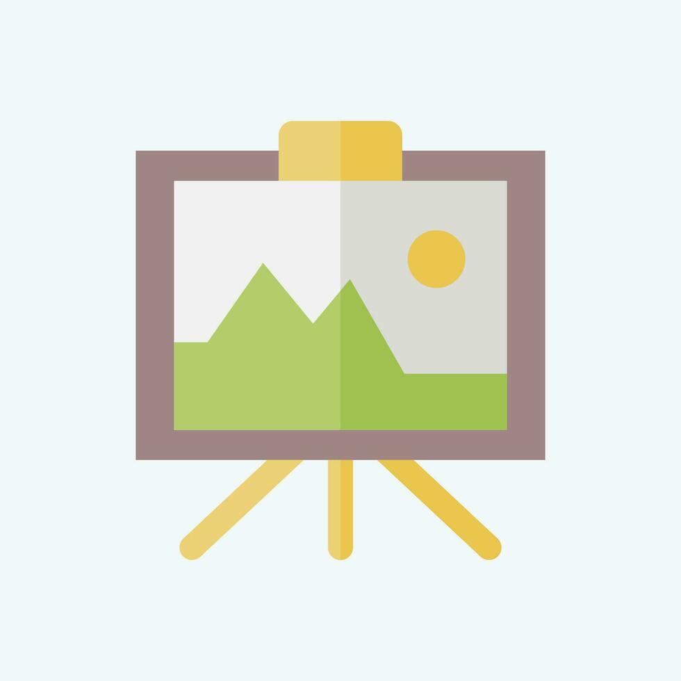 Icon Painting. related to Art and Media symbol. flat style. simple design editable vector