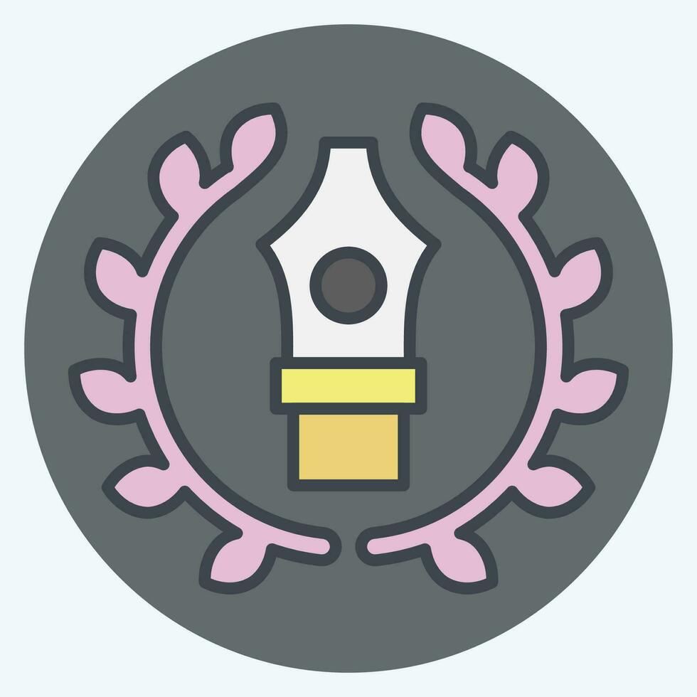 Icon Premium Quality. related to Art and Media symbol. color mate style. simple design editable vector