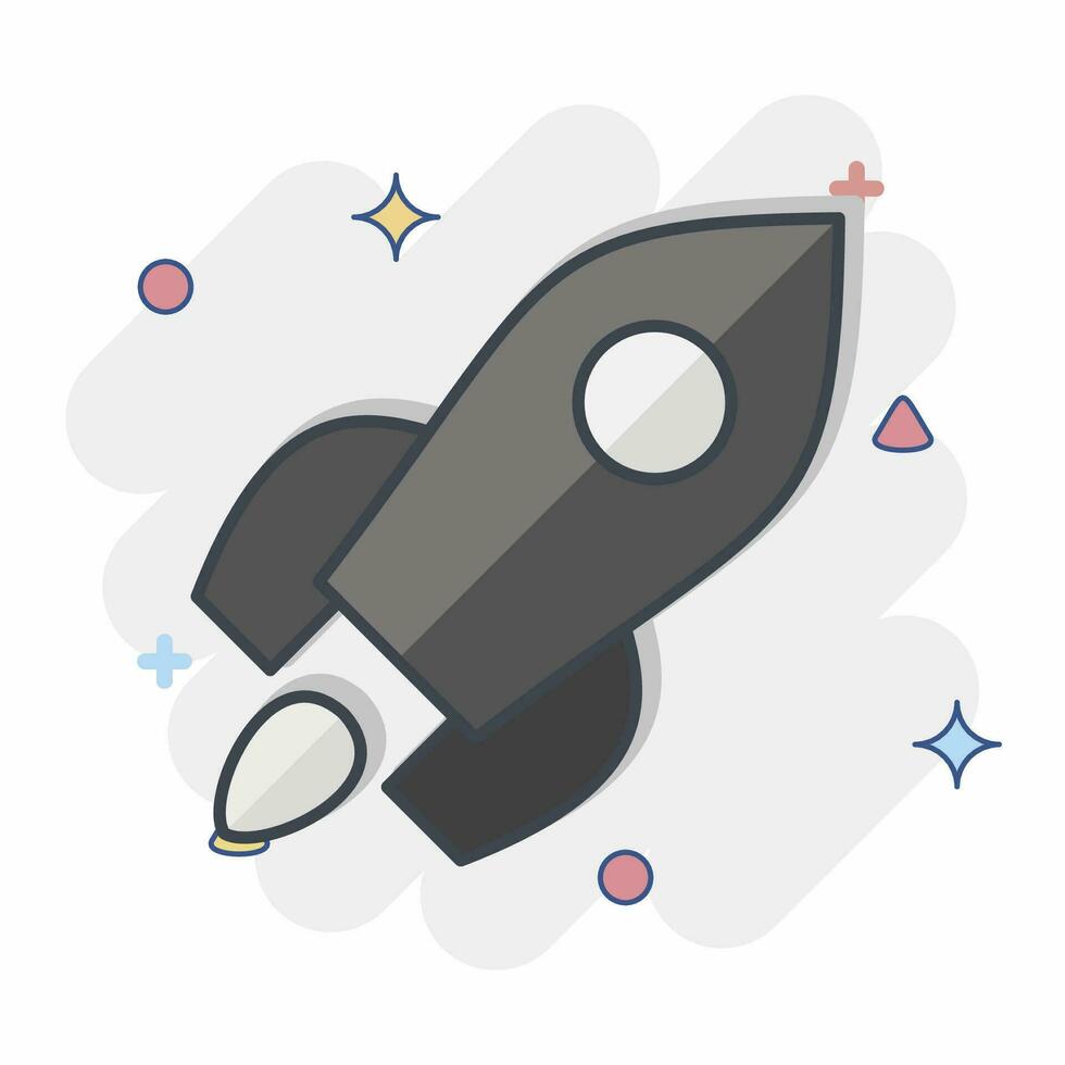 Icon Product Launch. related to Art and Media symbol. comic style. simple design editable vector