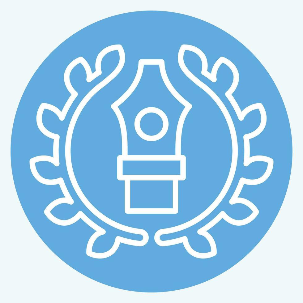 Icon Premium Quality. related to Art and Media symbol. blue eyes style. simple design editable vector