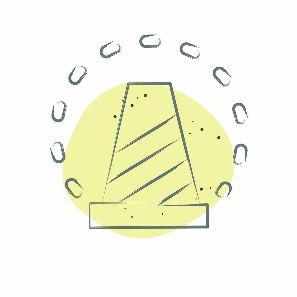 Icon Under Construction. related to Art and Media symbol. Color Spot Style. simple design editable vector