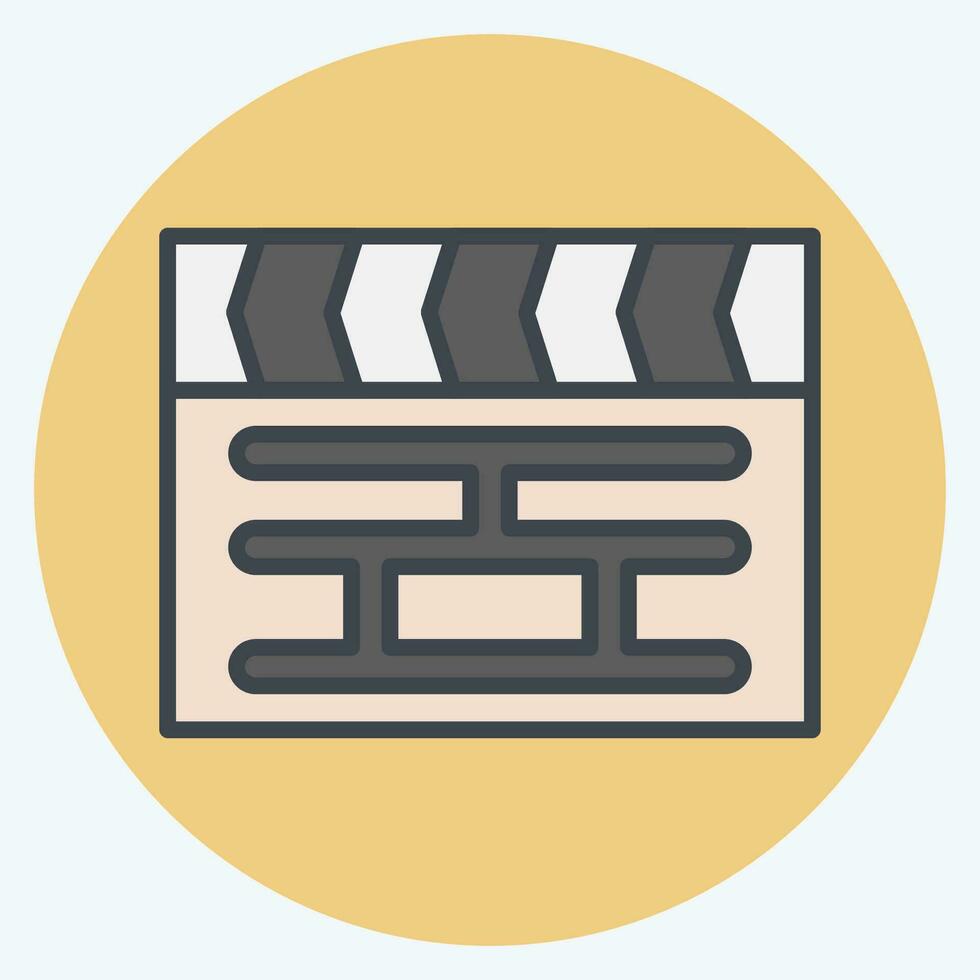 Icon Movie. related to Art and Media symbol. color mate style. simple design editable vector