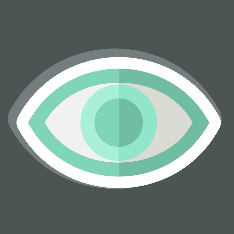 Sticker Visual Performance. related to Art and Media symbol.simple design editable vector