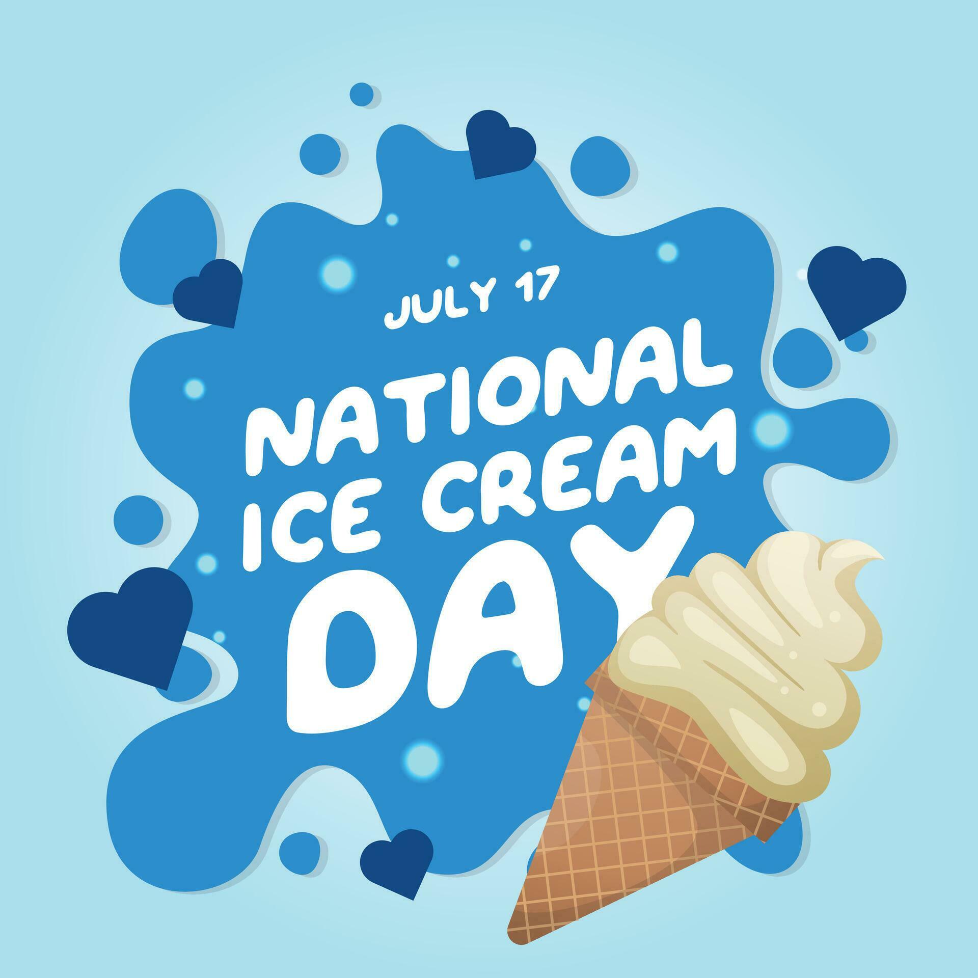 vector graphic of National Ice Cream Day good for National Ice Cream
